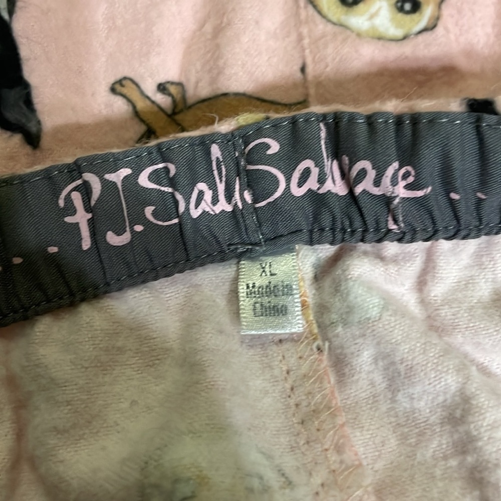 VGUC PJ Salvage Multi-breed Dogs Pink Flannel PJ Set Size XL Golden Frenchie - Picture 7 of 9